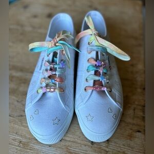 Amazing Condition Superga Platform Sneakers Beads Rainbow Rare